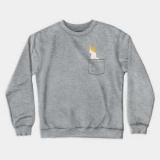 Cockatoo Parrot In Your Front Pocket Crewneck Sweatshirt